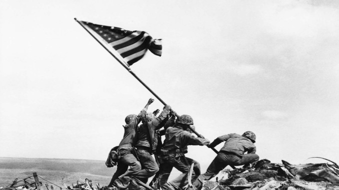 Flag-Raising-on-Iwo-Jima-the-flares